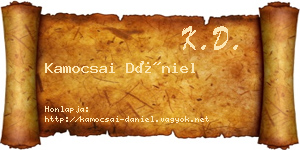 Kamocsai Dániel névjegykártya